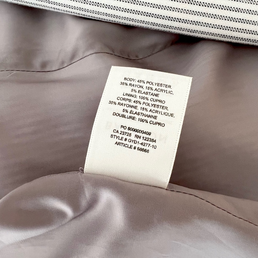Aritzia Babaton Atelier Samuel Check Blazer | Size 4 | Espace/Grey Stripe - Picture 15 of 15